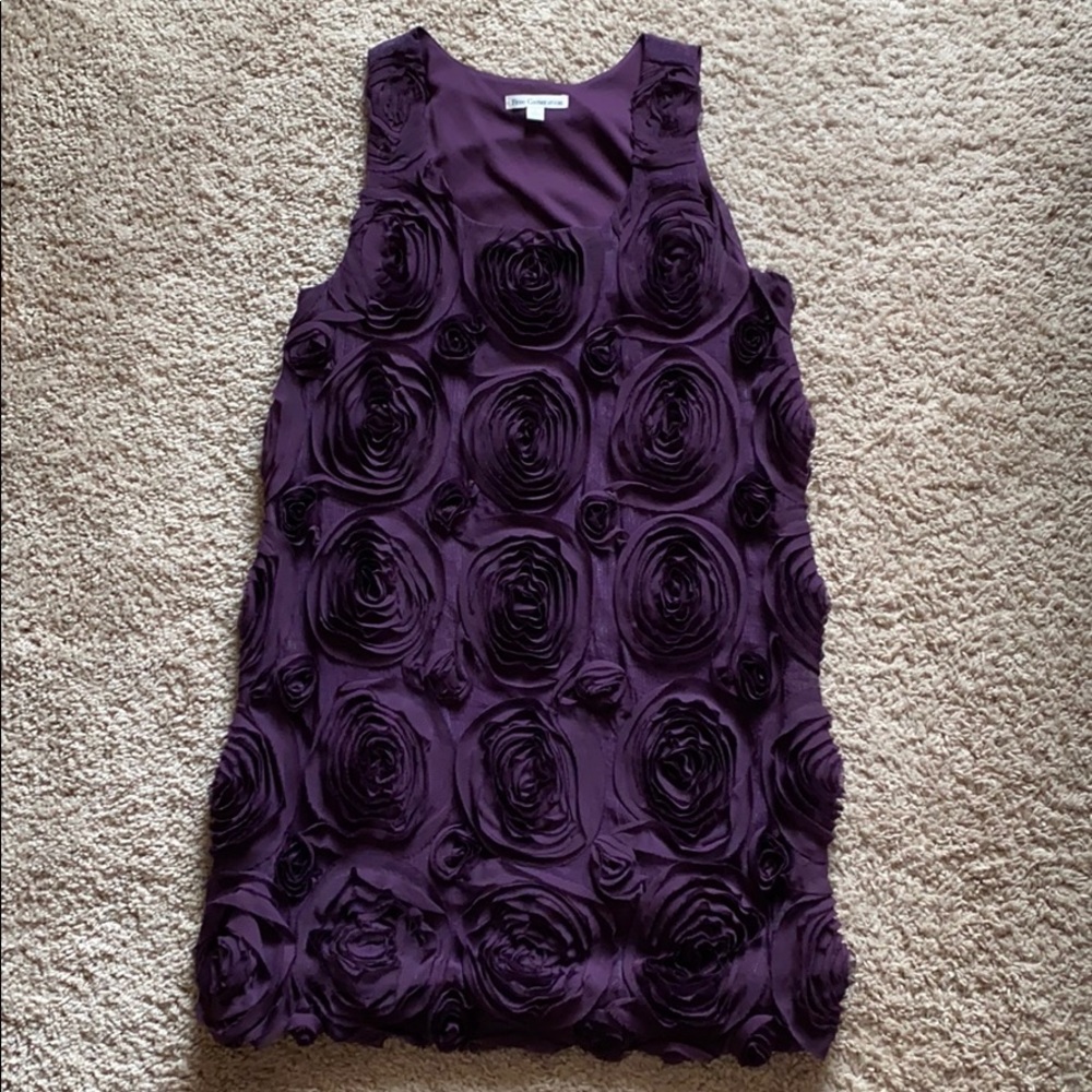 Purple Rosette Cocktail Dress